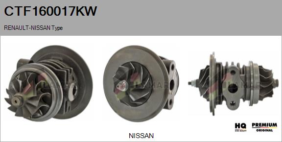 Core assembly, turbocharger (CTF160017KW)