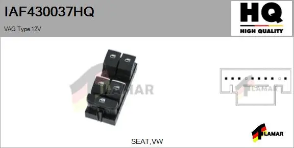 Switch, window regulator (IAF430037HQ)