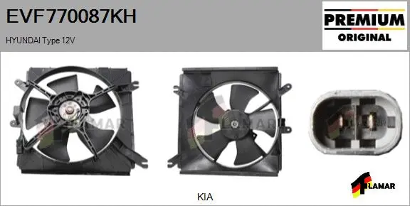 Electric Motor, radiator fan (EVF770087KH)