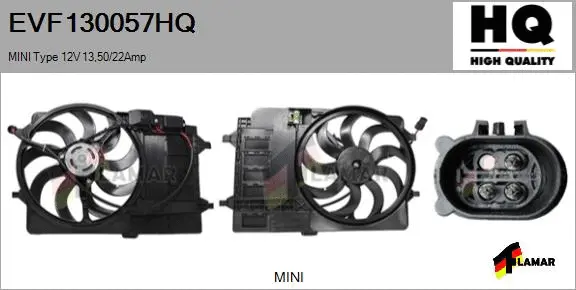 Electric Motor, radiator fan (EVF130057HQ)