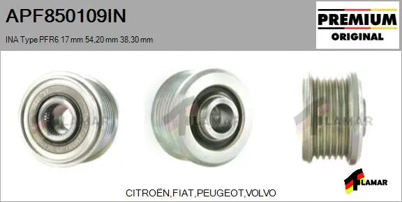 Belt Pulley, alternator (APF850109IN)