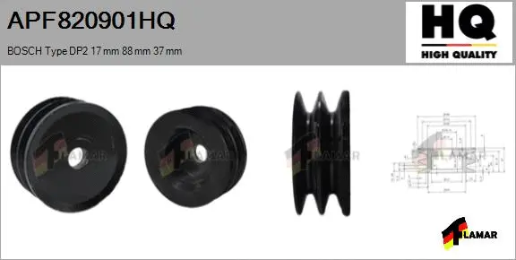 Belt Pulley, alternator (APF820901HQ)