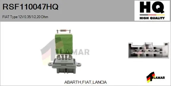 Resistor, interior blower (RSF110047HQ)