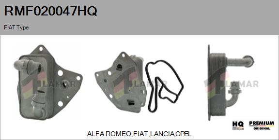 Oil Cooler, engine oil (RMF020047HQ)