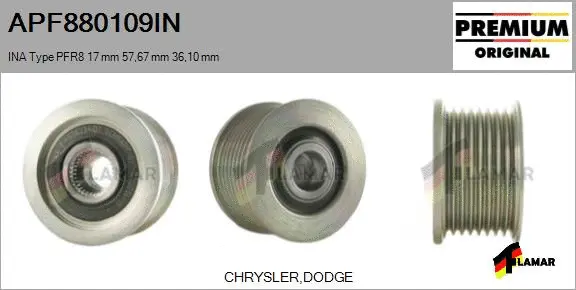 Belt Pulley, alternator (APF880109IN)