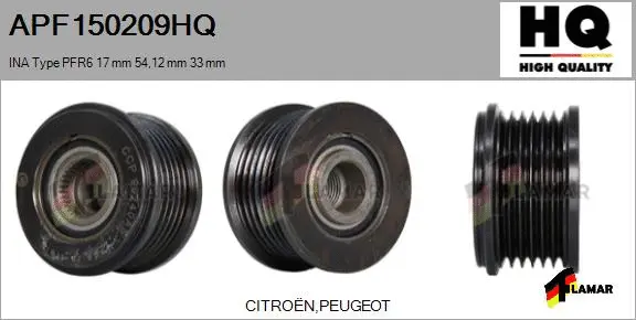 Belt Pulley, alternator (APF150209HQ)