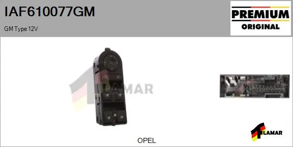 Switch, window regulator (IAF610077GM)