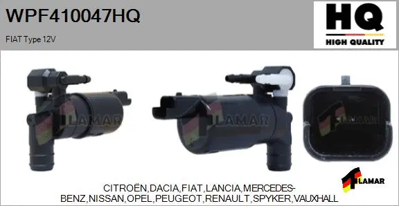 Washer Fluid Pump, window cleaning (WPF410047HQ)