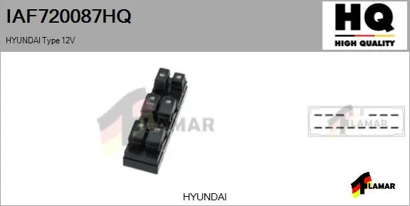 Switch, window regulator (IAF720087HQ)