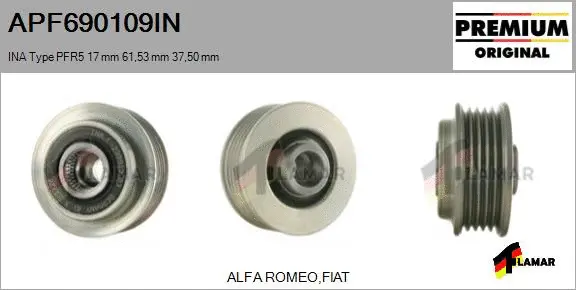 Belt Pulley, alternator (APF690109IN)