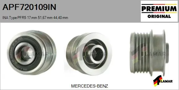 Belt Pulley, alternator (APF720109IN)