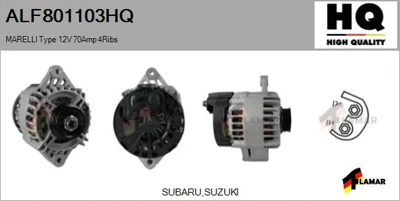 Alternator (ALF801103HQ)