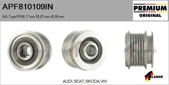 Belt Pulley, alternator (APF810109IN)