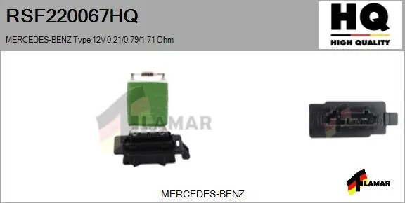 Resistor, interior blower (RSF220067HQ)