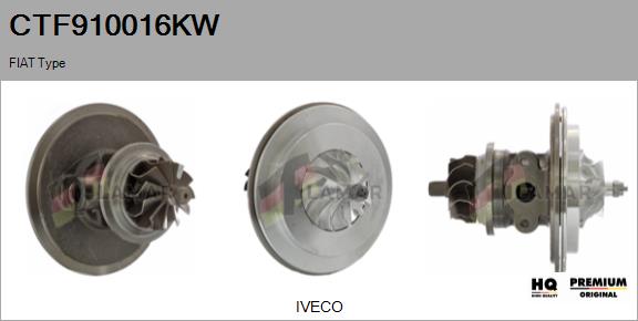 Core assembly, turbocharger (CTF910016KW)