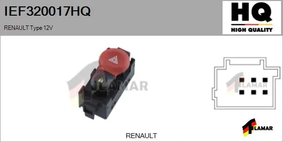 Hazard Warning Light Switch (IEF320017HQ)