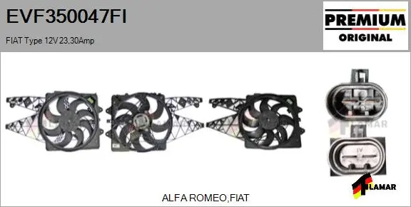 Electric Motor, radiator fan (EVF350047FI)