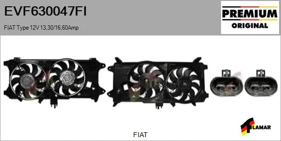 Electric Motor, radiator fan (EVF630047FI)