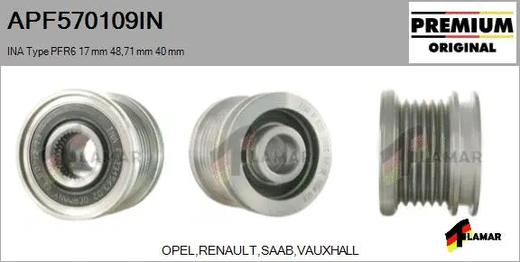 Belt Pulley, alternator (APF570109IN)