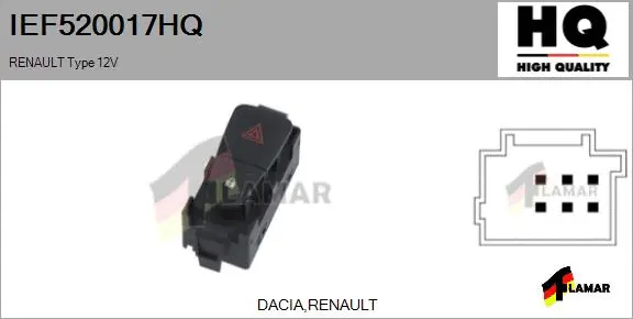 Hazard Warning Light Switch (IEF520017HQ)