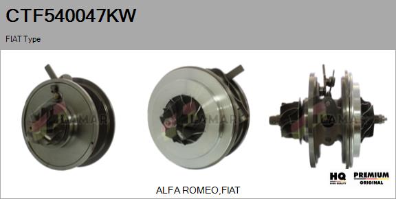 Core assembly, turbocharger (CTF540047KW)
