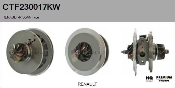 Core assembly, turbocharger (CTF230017KW)