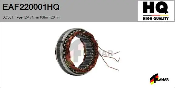 Stator, alternator (EAF220001HQ)