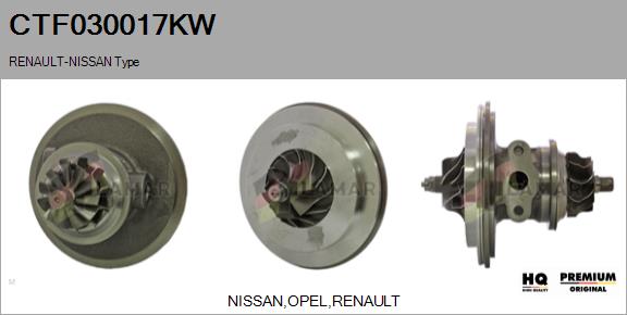 Core assembly, turbocharger (CTF030017KW)