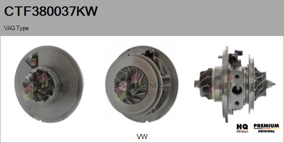 Core assembly, turbocharger (CTF380037KW)