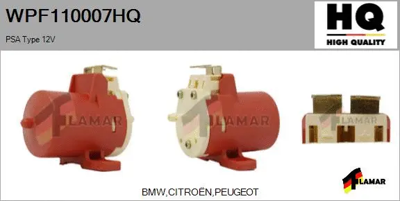 Washer Fluid Pump, window cleaning (WPF110007HQ)