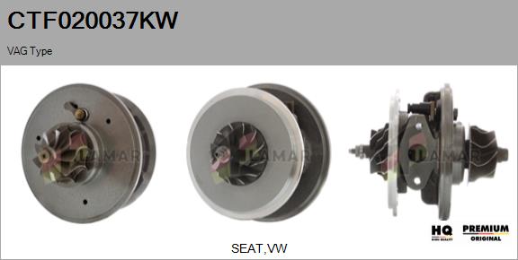 Core assembly, turbocharger (CTF020037KW)