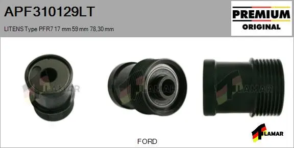 Belt Pulley, alternator (APF310129LT)