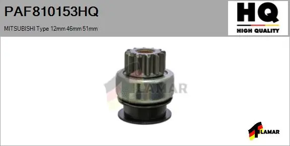 Pinion, starter (PAF810153HQ)