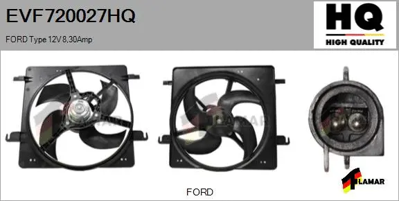 Electric Motor, radiator fan (EVF720027HQ)