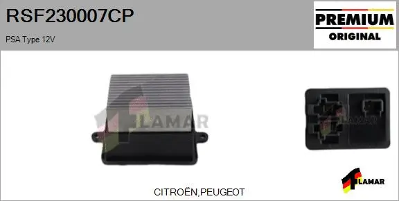 Resistor, interior blower (RSF230007CP)