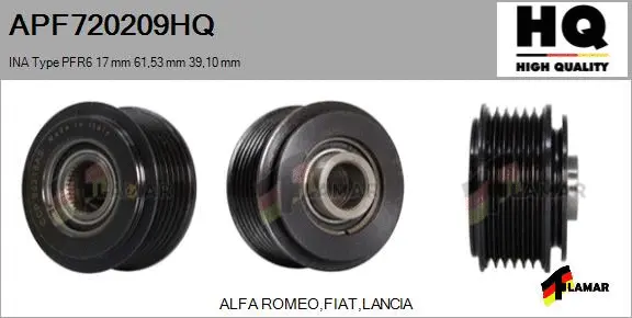 Belt Pulley, alternator (APF720209HQ)