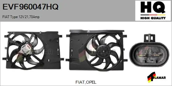 Electric Motor, radiator fan (EVF960047HQ)
