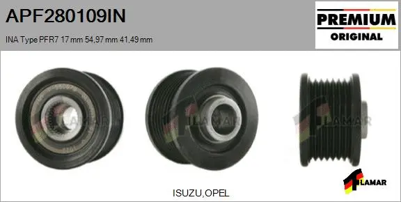 Belt Pulley, alternator (APF280109IN)