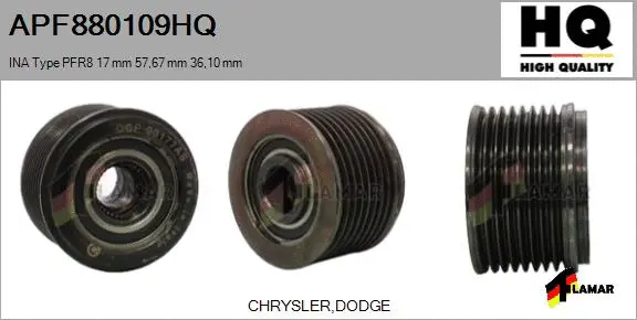 Belt Pulley, alternator (APF880109HQ)