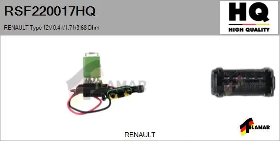 Resistor, interior blower (RSF220017HQ)