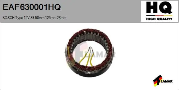 Stator, alternator (EAF630001HQ)