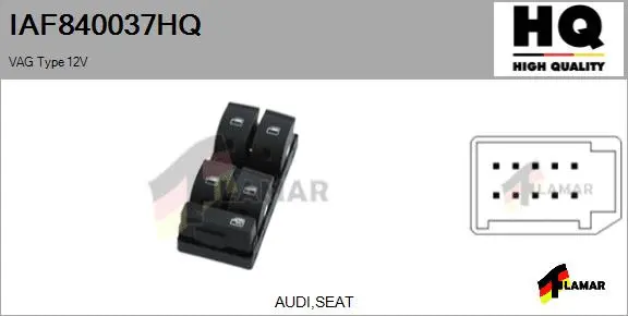 Switch, window regulator (IAF840037HQ)