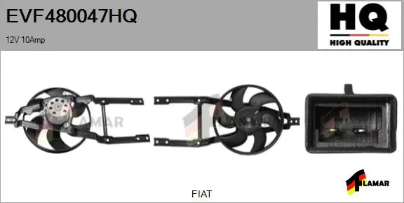 Electric Motor, radiator fan (EVF480047HQ)