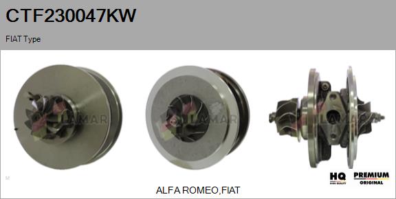 Core assembly, turbocharger (CTF230047KW)