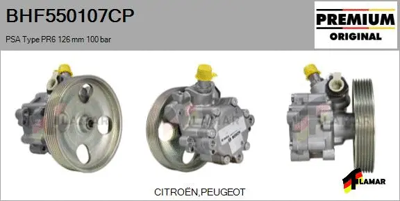 Hydraulic Pump, steering (BHF550107CP)