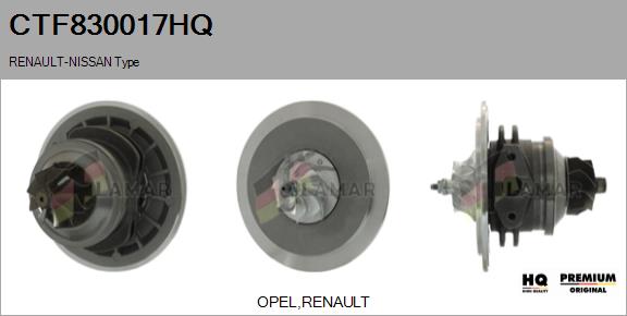 Core assembly, turbocharger (CTF830017HQ)