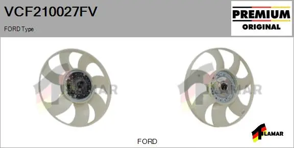 Clutch, radiator fan (VCF210027FV)