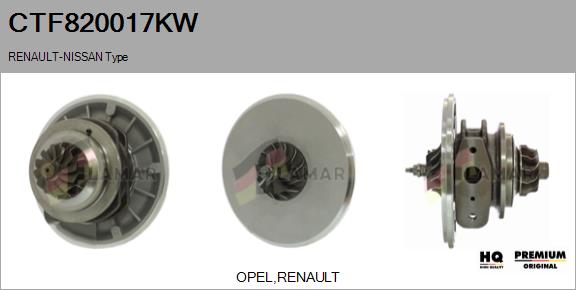 Core assembly, turbocharger (CTF820017KW)