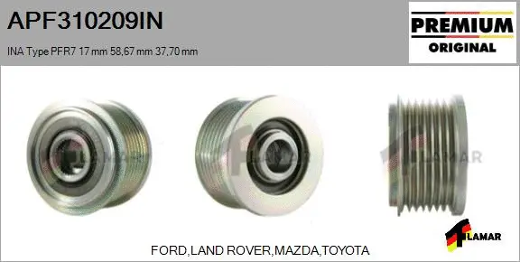 Belt Pulley, alternator (APF310209IN)