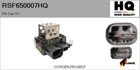 Series resistor, electric motor (radiator fan) (RSF650007HQ)